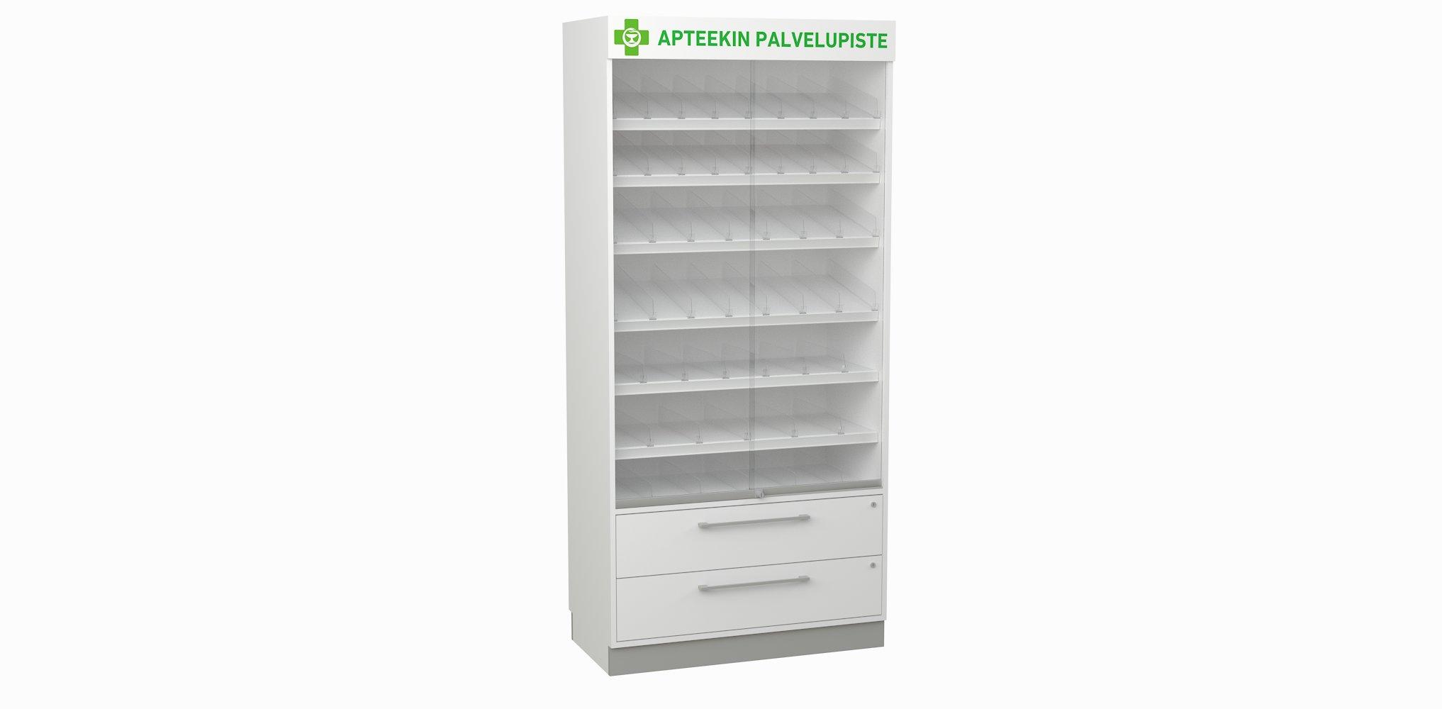 Apteekin palvelupistekaluste
